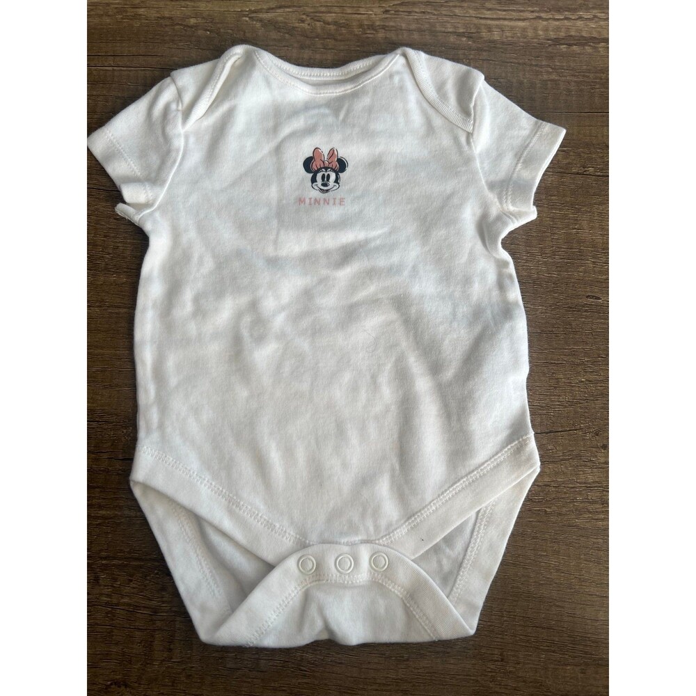 Primark Disney Baby Girl White Minnie Mouse Onesie